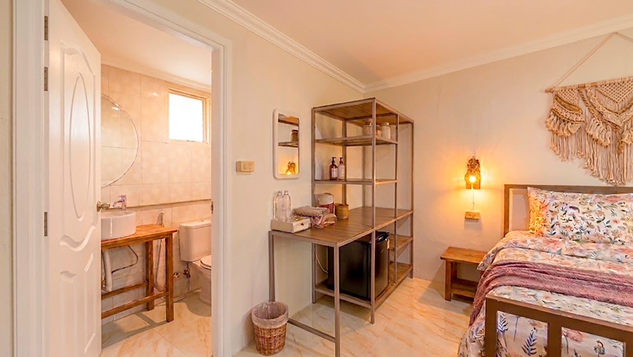 En-suite tiled bathroom with vessel sink at Le Panpurie Koh lanta Resort & Spa