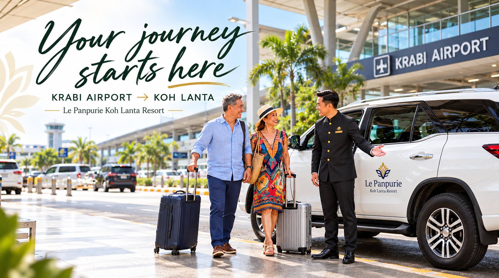 Krabi-Private-Transfer-Le-Panpurie-Koh-Lanta-Resort-2026-03 Krabi-Private-Transfer-Le-Panpurie-Koh-Lanta-Resort-2026-03 Koh Lanta airport transfer driver greeting tourists with luggage at Krabi Airport private transfers koh lanta Private Transfers Koh Lanta Krabi Private Transfer Le Panpurie Koh Lanta Resort 2026 03
