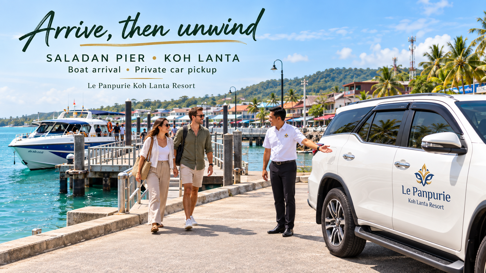 Private-Transfer-Le-Panpurie-Koh-Lanta-Resort-2026-01 Private-Transfer-Le-Panpurie-Koh-Lanta-Resort-2026-01 Saladan pier transfer boat and car connection point Koh Lanta private transfers koh lanta Private Transfers Koh Lanta Private Transfer Le Panpurie Koh Lanta Resort 2026 01